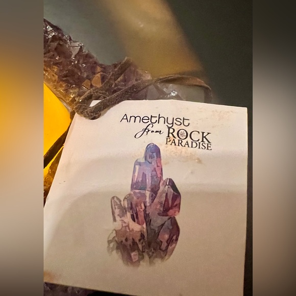 Amethyst Candle Holder “Rock Paradise” Hand-Crafted Authentic Made in Brazil NWT - Picture 11 of 12
